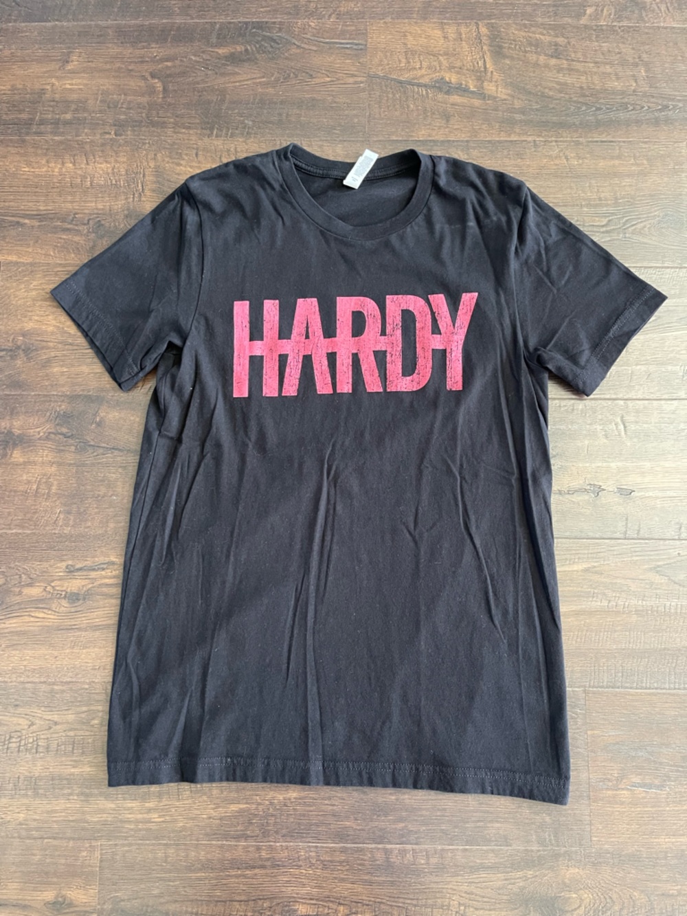 HARDY Black / Red Crewneck Shortsleeve Concert Tee Shirt CANVAS Size Medium